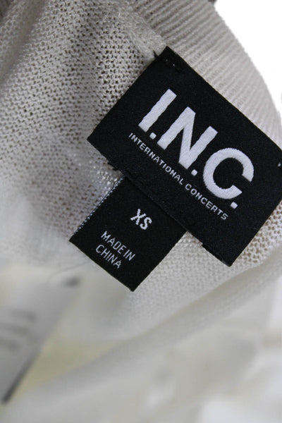 INC International Concepts Women Basic White Tank Sweater Size XS