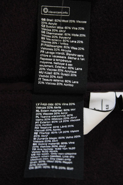 & Other Stories Women Purple Wool Button Basic Jacket Size 0