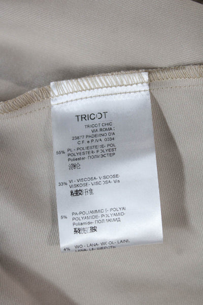 Tricot Chic Women A-Line Long Beige Polyester Skirt Zip Size 6