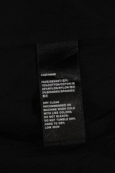 Lafayette 148 NY Womens Shift Dress Black Cotton Boat Neck 3/4 Sleeve Size M