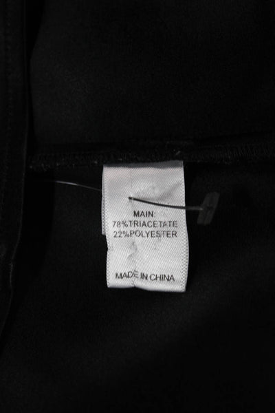 St. John Caviar Womens Basic Sleeveless Square Neck Tank Black Size L
