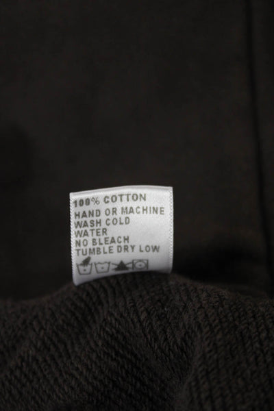 James Perse Womens Pea Coat Brown Cotton Long Sleeve Size 3