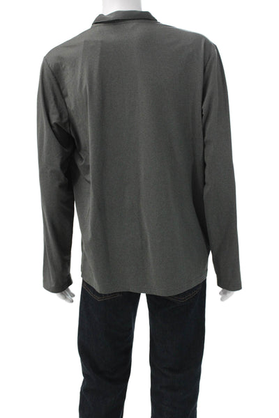 Polo Golf Ralph Lauren Mens Casual Gray Collared Zip Polyester Jacket Size XL