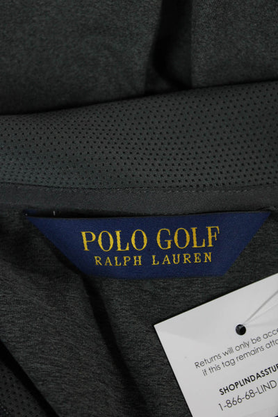 Polo Golf Ralph Lauren Mens Casual Gray Collared Zip Polyester Jacket Size XL