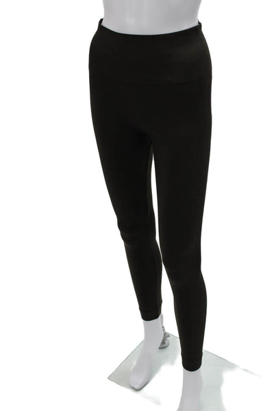 Set Active Women Black Nylon Pants Outfit Set Scoop Neck Sleeveless Size S