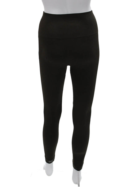 Set Active Women Black Nylon Pants Outfit Set Scoop Neck Sleeveless Size S