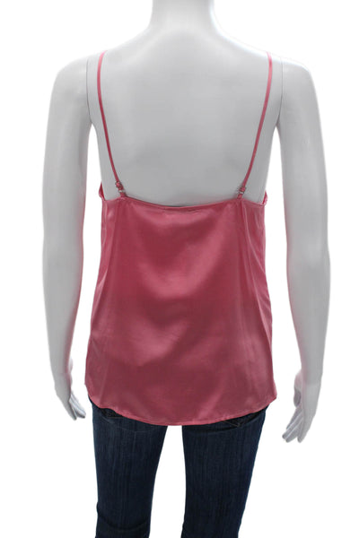 Paige Womens Silk V-Neck Camisole Pink Sleeveless Top Size XS