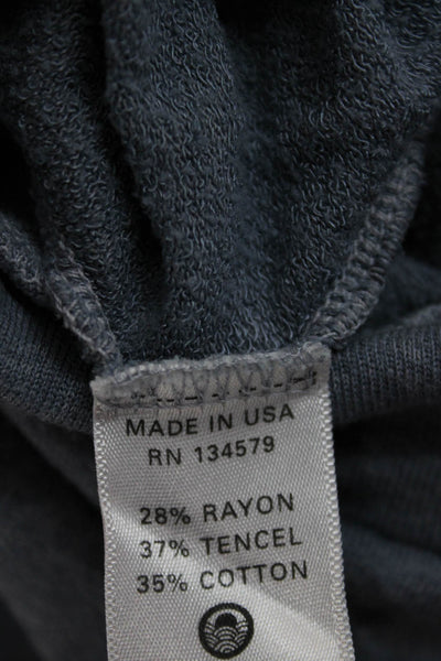 Sundry Women Pullover Sweatshirt Blue Rayon Stars Round Neck Long Sleeve Size 2
