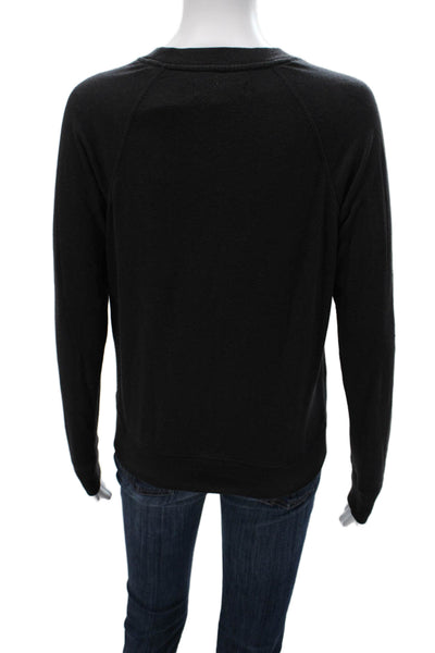 Spiritual Gangster Womens Pullover Sweatshirt Black Crew Neck Size XS
