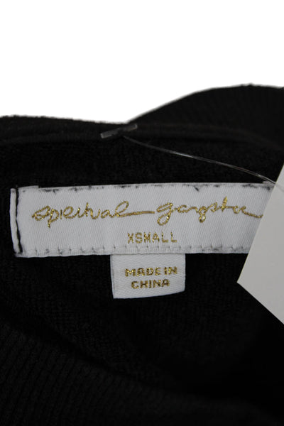 Spiritual Gangster Womens Pullover Sweatshirt Black Crew Neck Size XS