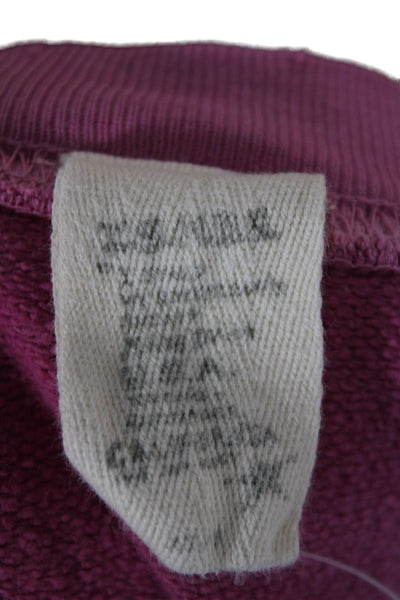 I.S.MB.S Women Pink Cotton Colorblock Crew Neck Pullover Long Sleeve Size XS