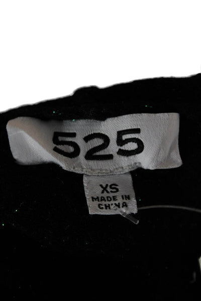 525 Womens Pullover Hoodie Black Viscose Blend Long Sleeve Size XS