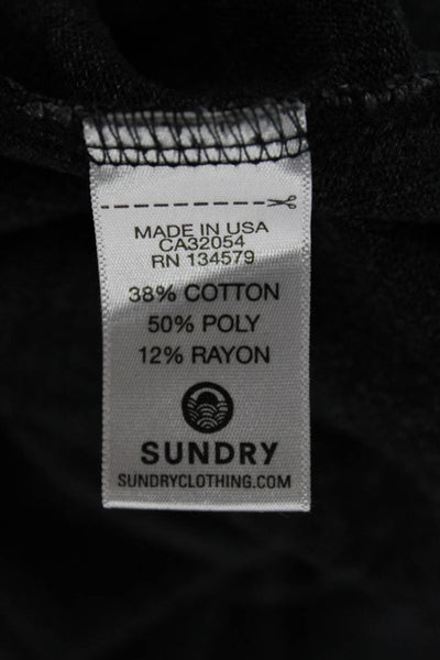 Sundry Women Jogger Pants Gray Striped Cotton Drawstring Inseam 26 Size 1