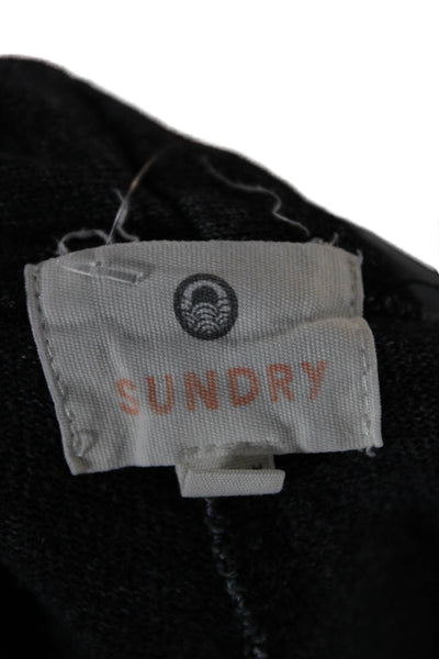 Sundry Women Jogger Pants Gray Striped Cotton Drawstring Inseam 26 Size 1