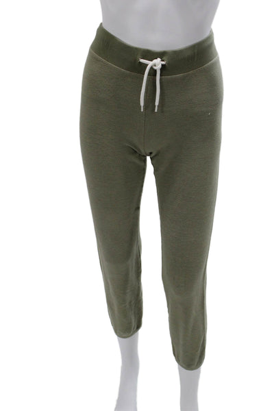 Monrow Womens Capri Pants Green Drawstring Size XS