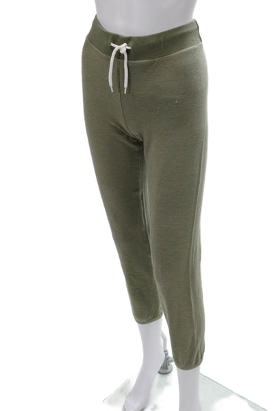 Monrow Womens Capri Pants Green Drawstring Size XS
