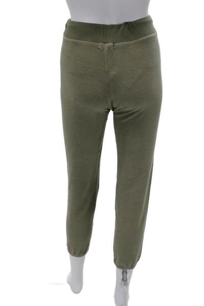 Monrow Womens Capri Pants Green Drawstring Size XS
