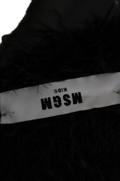 MSGM  Childrens Girls Long Sleeves Pullover Sweater Black Green Size 3