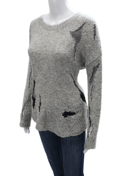 Generation Love Women Gray Pullover Sweater Crew Neck Long Sleeve Size M