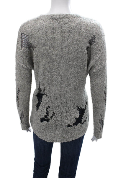 Generation Love Women Gray Pullover Sweater Crew Neck Long Sleeve Size M