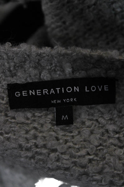 Generation Love Women Gray Pullover Sweater Crew Neck Long Sleeve Size M
