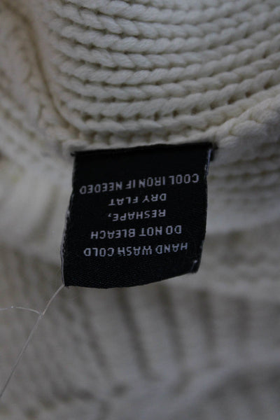 525 America Womens Turtleneck Pullover Sweater Ivory Nautical Size S