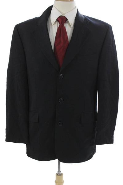 Joseph & Feiss Mens Blazer Blue 100% Wool Solid Size 40