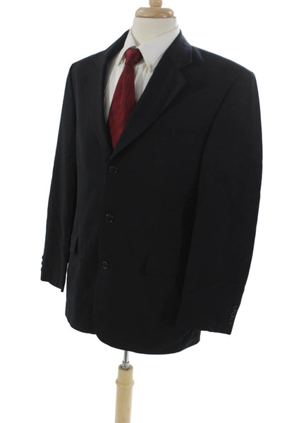 Joseph & Feiss Mens Blazer Blue 100% Wool Solid Size 40