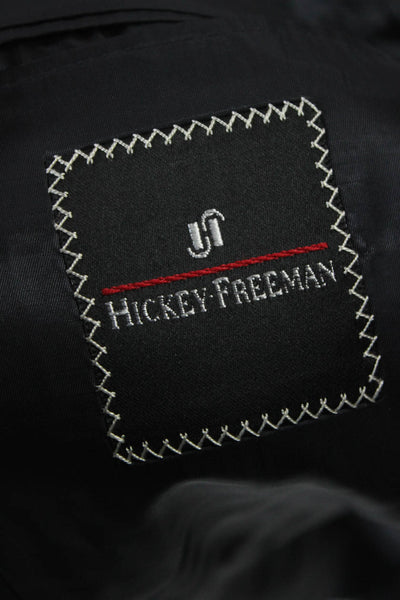Hickey Freeman Mens Blue Check Wool Blazer Button Size 40