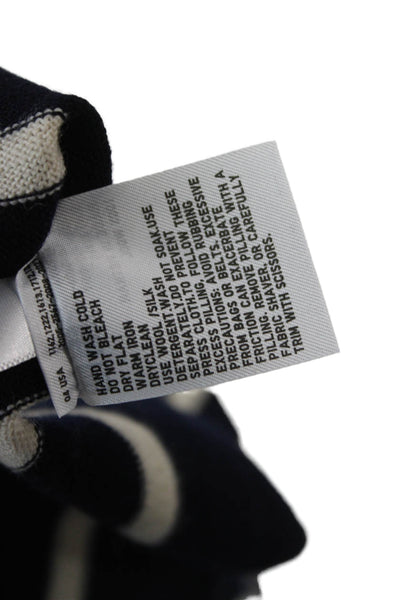Ines De La Fressange x Uniqlo Women Blue Striped Mockneck Pullover Size XS