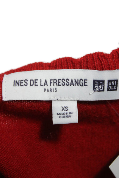 Ines De La Fressange x Uniqlo Womens Cashmere Pullover Red Size XS