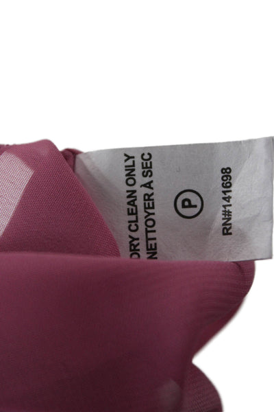 Ramy Brook Womens Wrap Dress Pink Long Sleeve V Neck Polyester Zip Size 10
