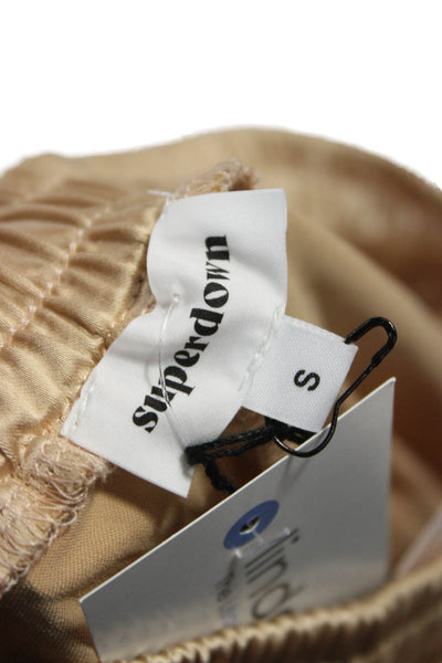 Superdown Women Cargo Pants Beige Polyester Pull On Size S