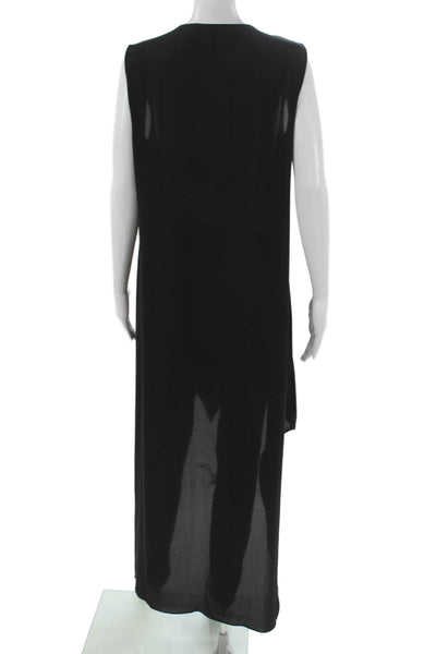 BCBG Max Azria Womens Tunic Black Polyester V Neck Sleeveless Size M