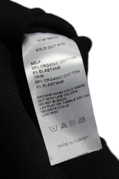 Sold Out Womens Bodycon Mid-Calf Dress Black Organic Cotton Sleeveless Size S