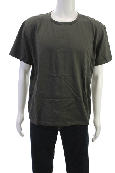 Reiss Mens T-Shirt Gray Cotton Crew Neck Short Sleeve Size 2XL