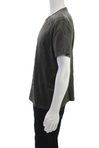 Reiss Mens T-Shirt Gray Cotton Crew Neck Short Sleeve Size 2XL
