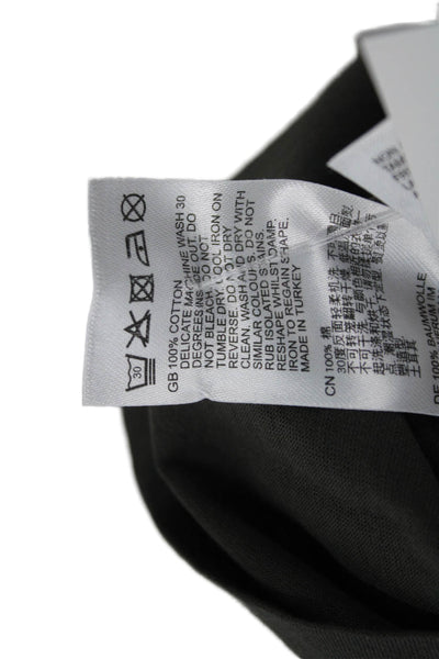 Reiss Mens T-Shirt Gray Cotton Crew Neck Short Sleeve Size 2XL