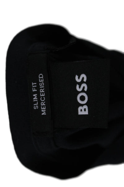 Boss Hugo Boss Mens T-Shirt Black Cotton Crew Neck Short Sleeve Size XL
