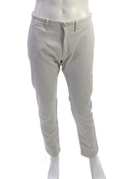 J Crew Mens Gray Cotton Chino Pants Button Fly Size 31