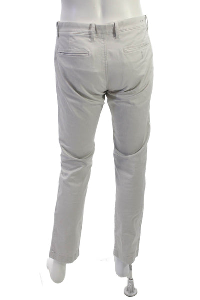 J Crew Mens Gray Cotton Chino Pants Button Fly Size 31