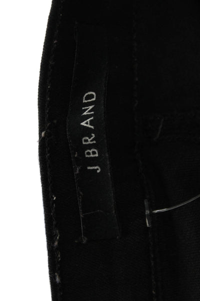 J Brand Womens Skinny Jeans Black Cotton Blend Mid Rise Size 26