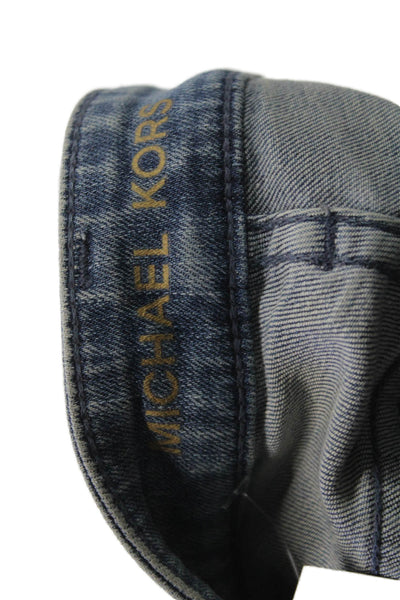 Michael Kors Women Straight Jeans Blue Cotton Size 0