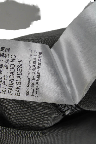 Calvin Klein Jeans Womens Blouson Dress Gray Tencel V Neck Sleeveless Size S