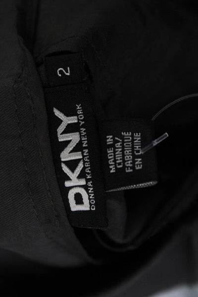 DKNY Womens Cargo Skirt Gray 96% Cotton Button Short Size 2