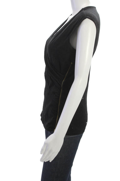 Michael Michael Kors Women Sleeveless V-Neck Basic Tank Black Size S