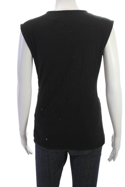 Michael Michael Kors Women Sleeveless V-Neck Basic Tank Black Size S