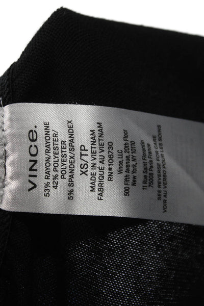 Vince Women Sweat Shorts Black Rayon Pull On Size XS