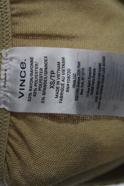 Vince Womens Sweat Shorts Beige Rayon Pull On Size XS