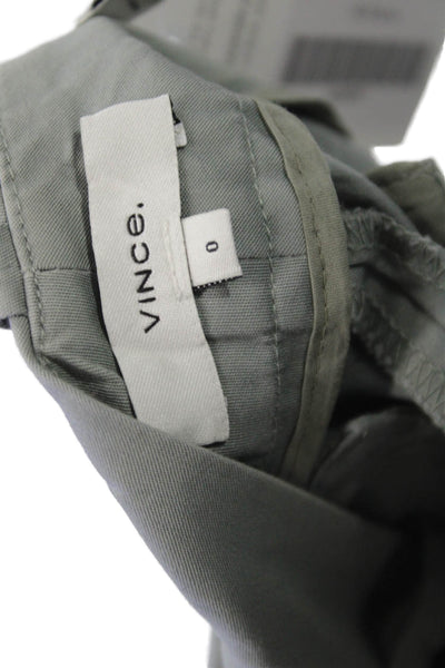 Vince Womens Gray Cotton Chino Shorts Button Closure Size 0